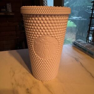 Starbucks Embossed White Tumbler